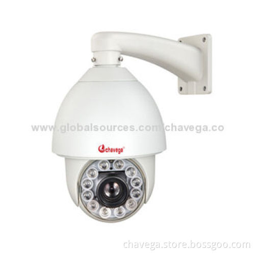 IR High-speed PTZ Camera, 1/4" Sony CMOS, 800TVL/27x Optical Focus/80-120m/256 Presets/IP66